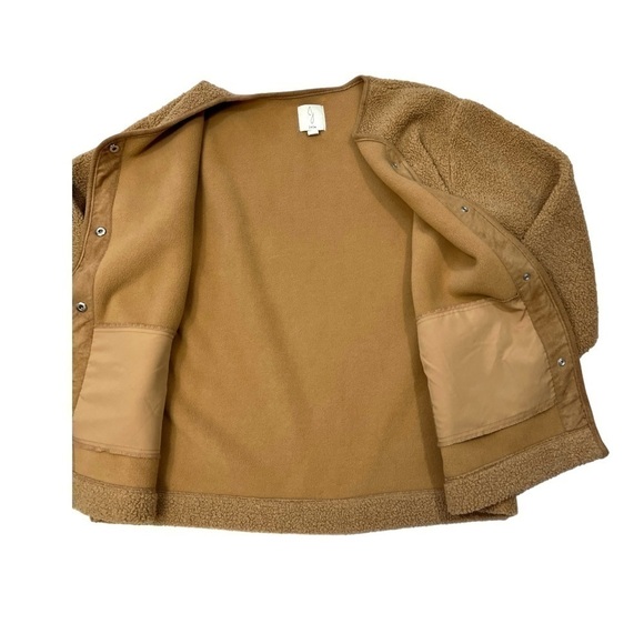 Joie Sherpa Teddy coat jacket fleece Medium Snap Front - Picture 6 of 8